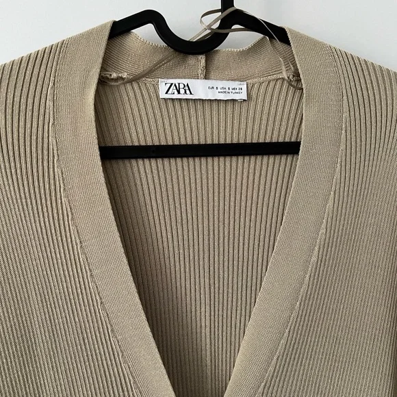 Zara Long Ribbed Cardigan - Picture 4 of 5